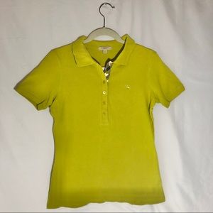 BURBERRY lime green women’s polo